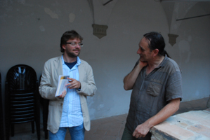 B�rgermeister von Arcevia mit dem Kurator der ARTCEVIA Massimo Nicotra