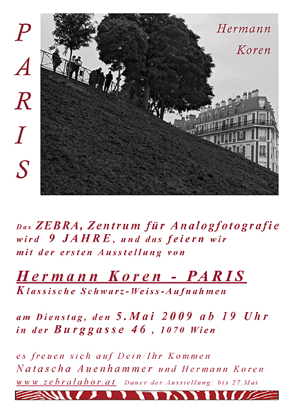 9 JAHRE ZEBRA Ausstellung H. KOREN : PARIS